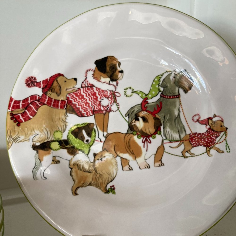 6 Park Avenue Puppies Salad/Desert Plates
